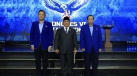 Presiden RI Prabowo Subianto pada Penutupan Kongres VI DPP Partai Demokrat di Jakarta. (Dok. Tim Media Prabowo)