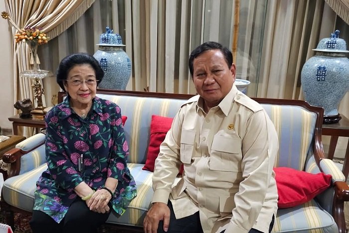 Pertemuan Presiden Prabowo Subianto dengan mantan Presiden Megawati Soekarnoputri. (X.com @bang_dasco)

