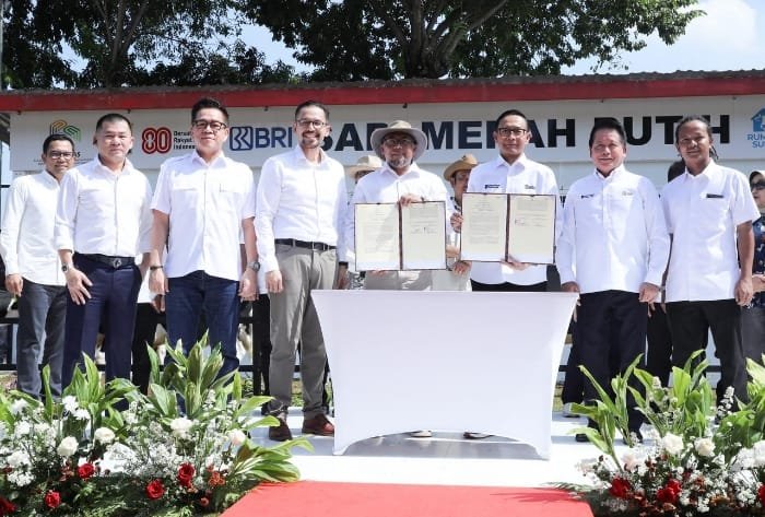 BRI hadir di Program Sapi Merah Putih! Ini bukti komitmen BRI untuk mendukung swasembada pangan dan perkuat peternak lokal di Indonesia. (Dok. BRI)